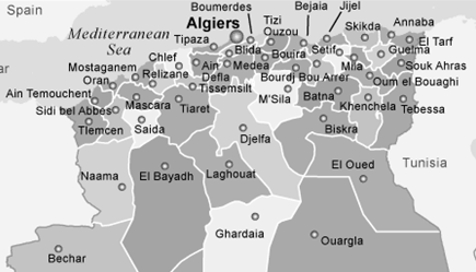 Wilayas (régions) de l’Algérie