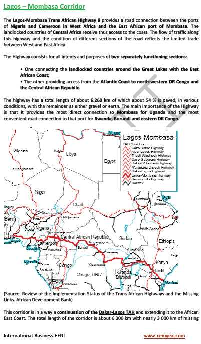 Lagos-Mombasa Corridor, Nigeria, Cameroon, DR Congo, Uganda, Kenya (Road Transport Course Master)