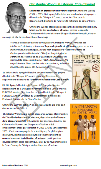 Christophe Wondji. historiador ivoiriense