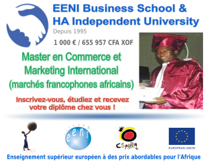 Master marchés francophones africains (FOAD)