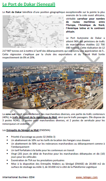 Cours transport maritime : port de Dakar (Sénégal)