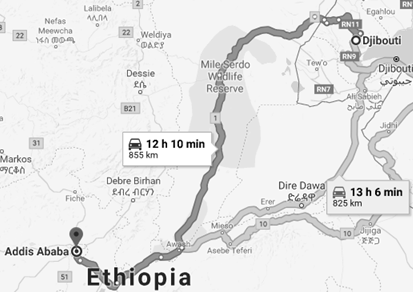 Adis Abeba (Etiópia) - Porto do Jibuti