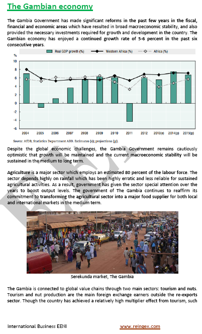 Curso Mestrado: Comércio internacional e negócios na Gâmbia