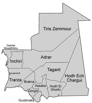 Negócios nas wilayas da Mauritânia (fonte: Golbez)