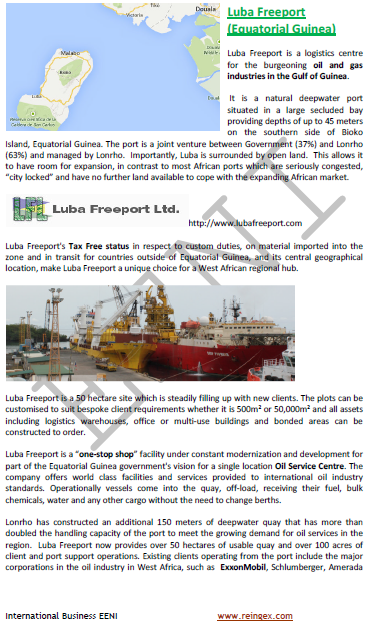 Maritime Transportation Course: Ports of Equatorial Guinea