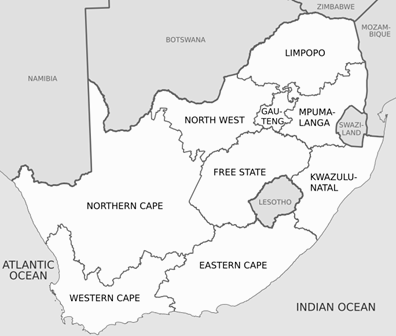 South African provinces (Source: Htonl)
