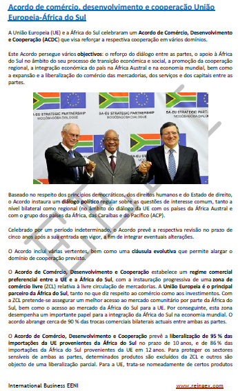 Acordo de comércio União Europeia-África do Sul